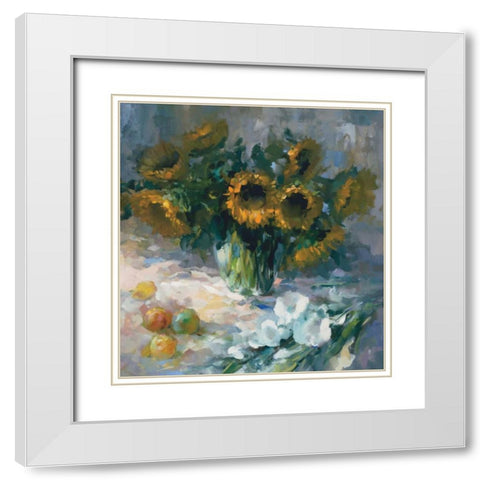 Shera II White Modern Wood Framed Art Print with Double Matting by Haenraets, Willem