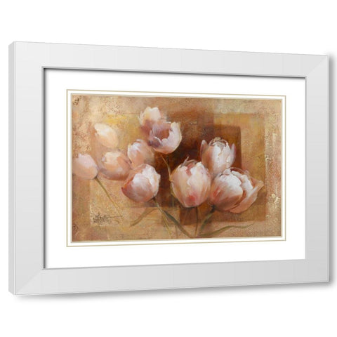 Willems tulips for you White Modern Wood Framed Art Print with Double Matting by Haenraets, Willem