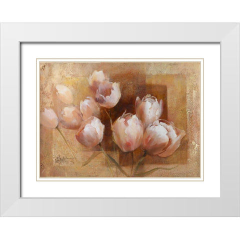 Willems tulips for you White Modern Wood Framed Art Print with Double Matting by Haenraets, Willem
