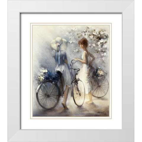 Spring White Modern Wood Framed Art Print with Double Matting by Haenraets, Willem