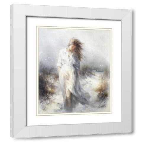 Dreamy White Modern Wood Framed Art Print with Double Matting by Haenraets, Willem