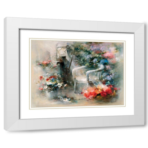 Idyllic place White Modern Wood Framed Art Print with Double Matting by Haenraets, Willem