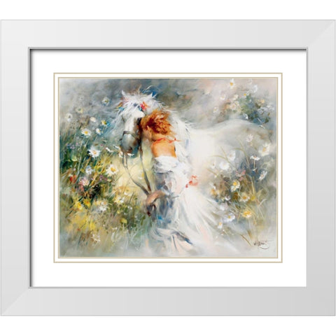 White dream White Modern Wood Framed Art Print with Double Matting by Haenraets, Willem