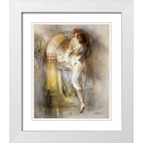 Lost in time White Modern Wood Framed Art Print with Double Matting by Haenraets, Willem