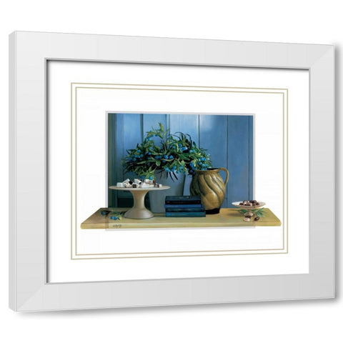 Sweet moments White Modern Wood Framed Art Print with Double Matting by Roelofs, Wouter