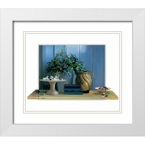 Sweet moments White Modern Wood Framed Art Print with Double Matting by Roelofs, Wouter