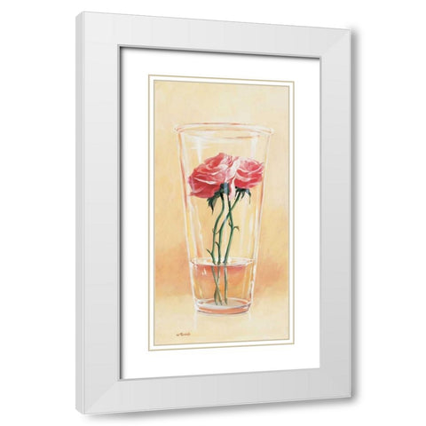 First rose of the season I White Modern Wood Framed Art Print with Double Matting by Roelofs, Wouter