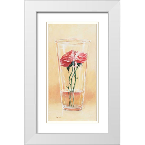 First rose of the season I White Modern Wood Framed Art Print with Double Matting by Roelofs, Wouter