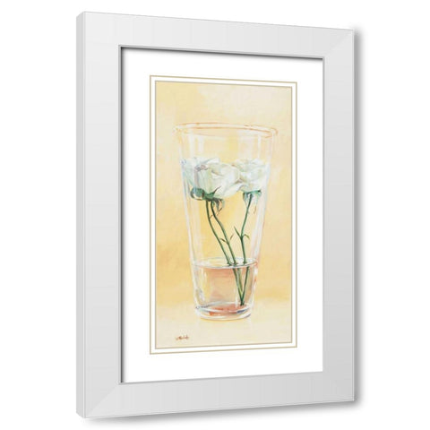 First rose of the season II White Modern Wood Framed Art Print with Double Matting by Roelofs, Wouter