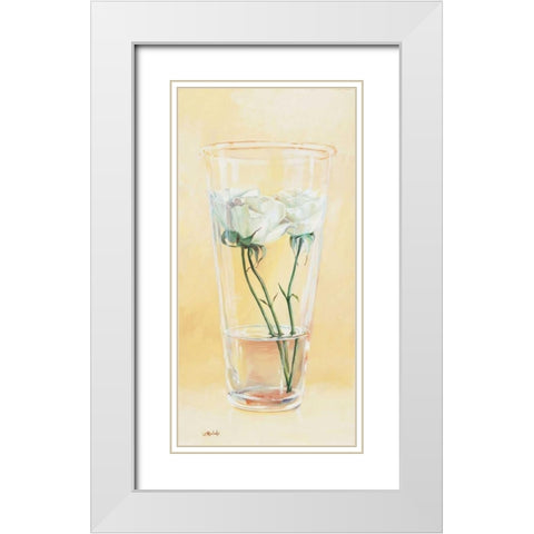 First rose of the season II White Modern Wood Framed Art Print with Double Matting by Roelofs, Wouter