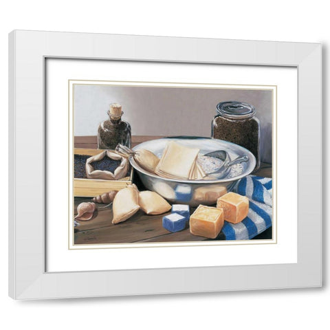Soap selection I White Modern Wood Framed Art Print with Double Matting by Roelofs, Wouter
