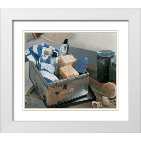 Soap selection II White Modern Wood Framed Art Print with Double Matting by Roelofs, Wouter