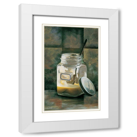 Lime White Modern Wood Framed Art Print with Double Matting by Roelofs, Wouter