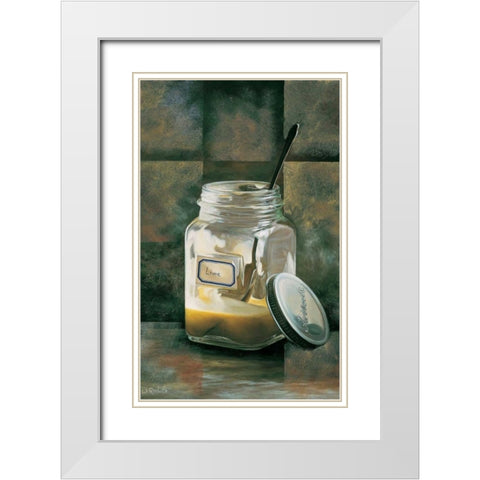 Lime White Modern Wood Framed Art Print with Double Matting by Roelofs, Wouter