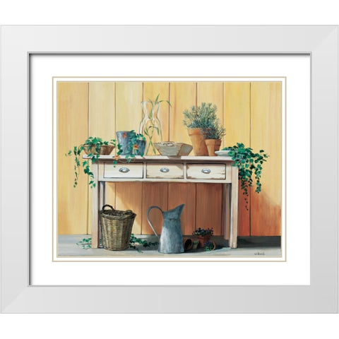A gardens harvest White Modern Wood Framed Art Print with Double Matting by Roelofs, Wouter