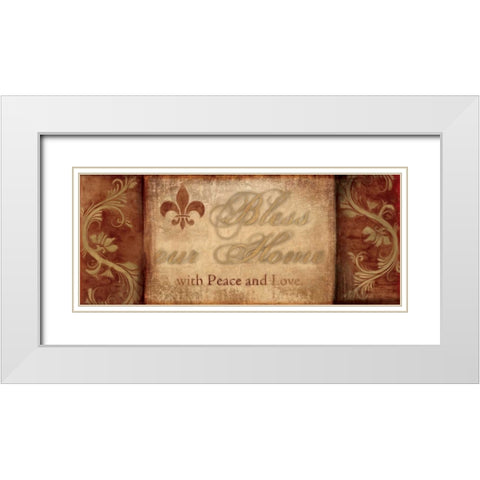 WARM GREETINGS II White Modern Wood Framed Art Print with Double Matting by Artique Studio