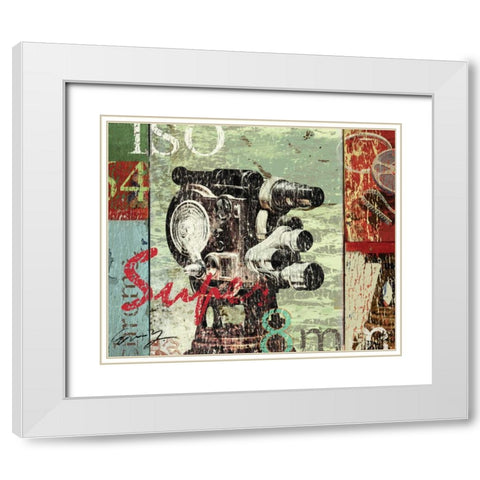 SUPER 8MM White Modern Wood Framed Art Print with Double Matting by Yang, Eric
