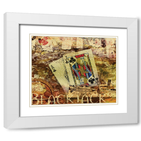 BLACK JACK White Modern Wood Framed Art Print with Double Matting by Yang, Eric