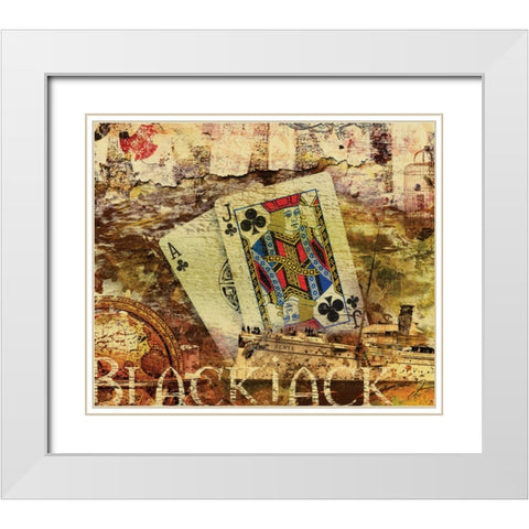 BLACK JACK White Modern Wood Framed Art Print with Double Matting by Yang, Eric