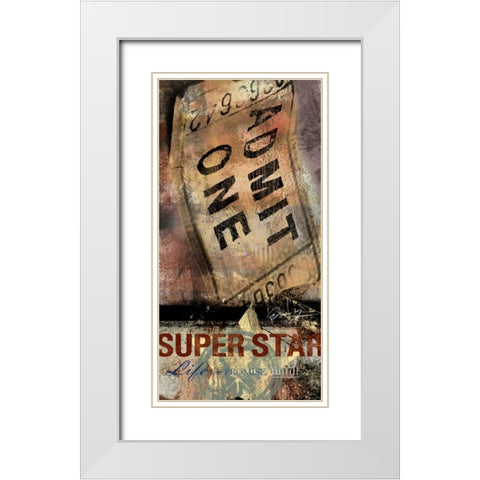 SUPERSTAR White Modern Wood Framed Art Print with Double Matting by Yang, Eric