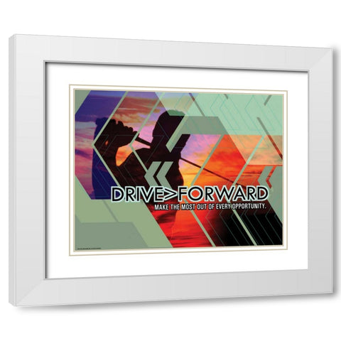 DRIVE FORWARD 2 White Modern Wood Framed Art Print with Double Matting by Yang, Eric