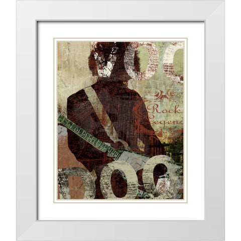 ROCK LEGEND White Modern Wood Framed Art Print with Double Matting by Yang, Eric