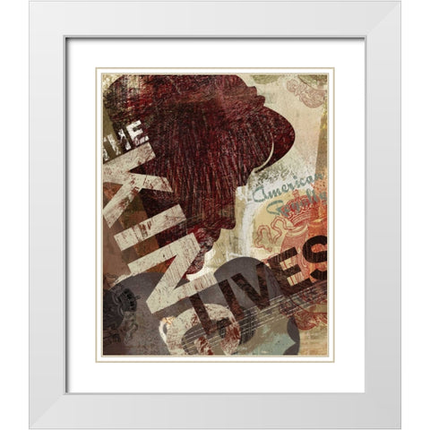 AMERICAN ROYALTY White Modern Wood Framed Art Print with Double Matting by Yang, Eric