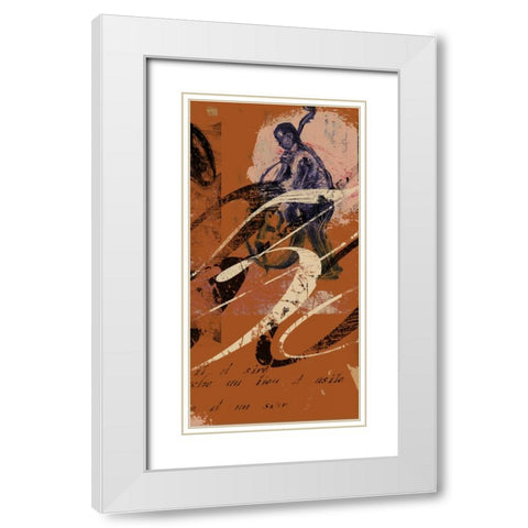 JAZZ PANEL 3 White Modern Wood Framed Art Print with Double Matting by Yang, Eric