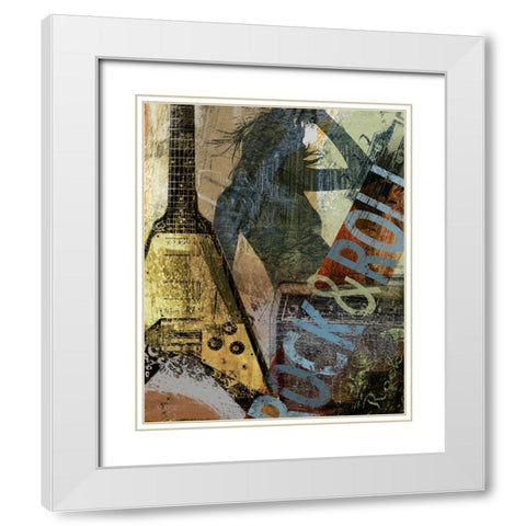 ROCK and ROLL White Modern Wood Framed Art Print with Double Matting by Yang, Eric