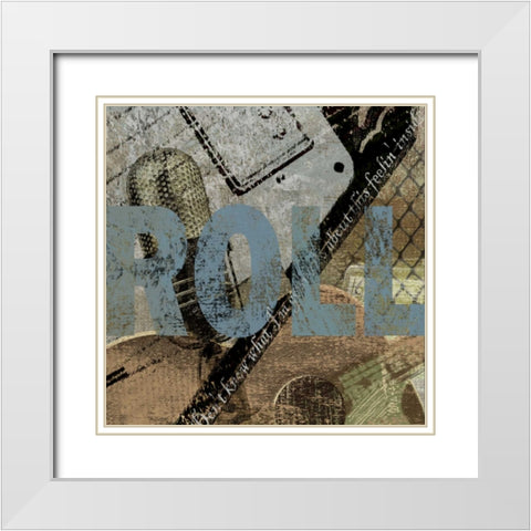 ROLL White Modern Wood Framed Art Print with Double Matting by Yang, Eric