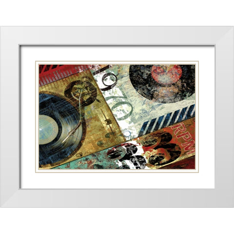 HITS TOWN 1970 White Modern Wood Framed Art Print with Double Matting by Yang, Eric