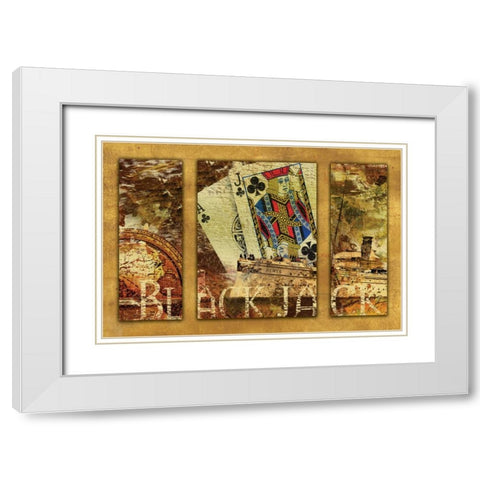 BLACK JACK White Modern Wood Framed Art Print with Double Matting by Yang, Eric