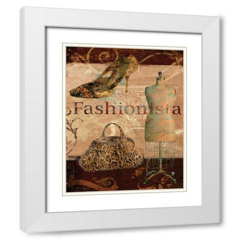 FASHIONISTA White Modern Wood Framed Art Print with Double Matting by Yang, Eric