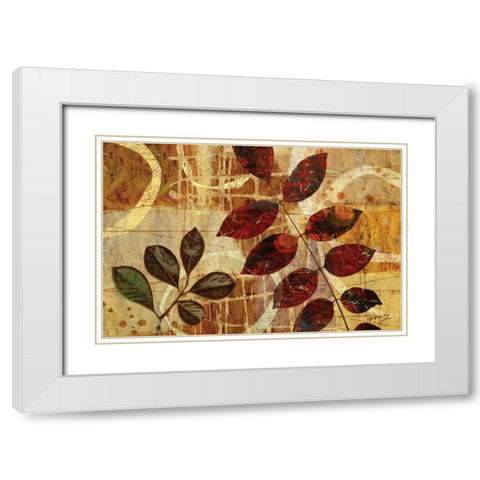 CHANGING LEAVES I White Modern Wood Framed Art Print with Double Matting by Yang, Eric