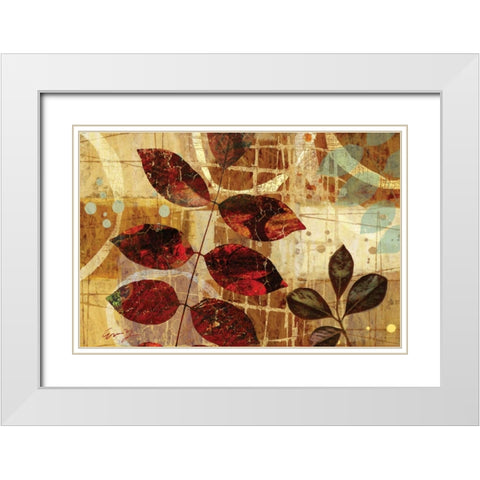 CHANGING LEAVES II White Modern Wood Framed Art Print with Double Matting by Yang, Eric