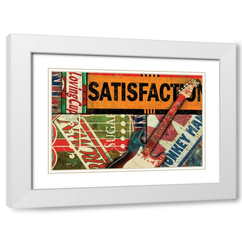 SATISFACTION I White Modern Wood Framed Art Print with Double Matting by Yang, Eric