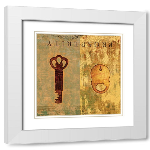 PROSPERITY White Modern Wood Framed Art Print with Double Matting by Yang, Eric