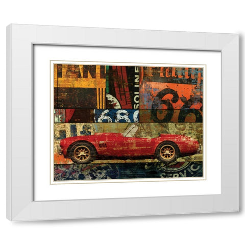 CRUISIN ON 66 II White Modern Wood Framed Art Print with Double Matting by Yang, Eric