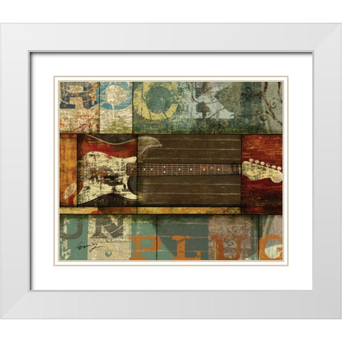 ROCK White Modern Wood Framed Art Print with Double Matting by Yang, Eric