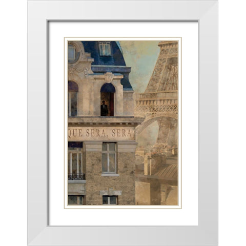 QUE SERA SERA White Modern Wood Framed Art Print with Double Matting by Yang, Eric