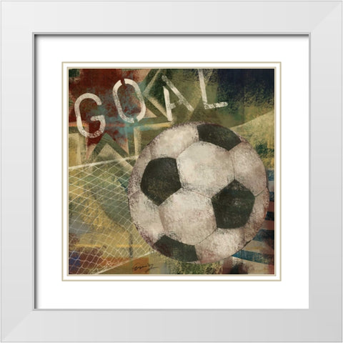 GOAL White Modern Wood Framed Art Print with Double Matting by Yang, Eric