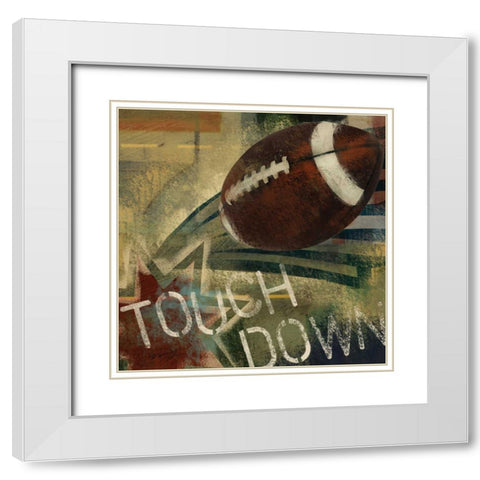 TOUCH DOWN White Modern Wood Framed Art Print with Double Matting by Yang, Eric