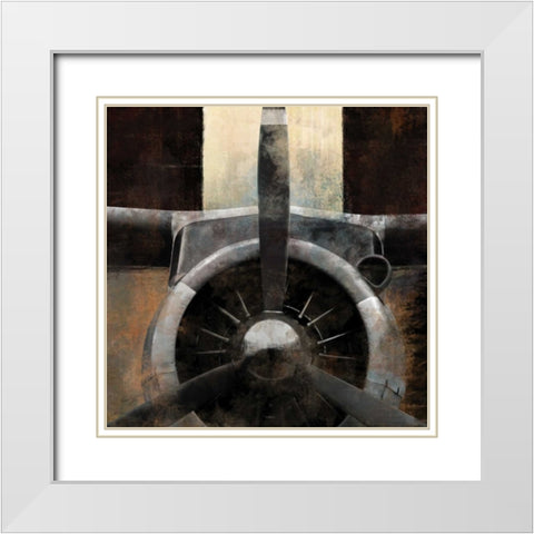 LEADING EDGE I White Modern Wood Framed Art Print with Double Matting by Yang, Eric
