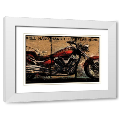 HANG LOOSE White Modern Wood Framed Art Print with Double Matting by Yang, Eric