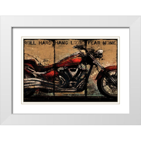 HANG LOOSE White Modern Wood Framed Art Print with Double Matting by Yang, Eric