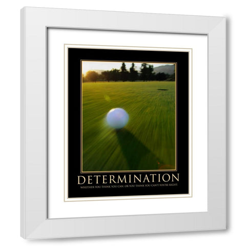 DETERMINATION White Modern Wood Framed Art Print with Double Matting by Yang, Eric