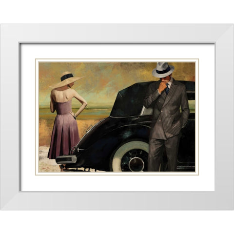 THE GETAWAY White Modern Wood Framed Art Print with Double Matting by Yang, Eric