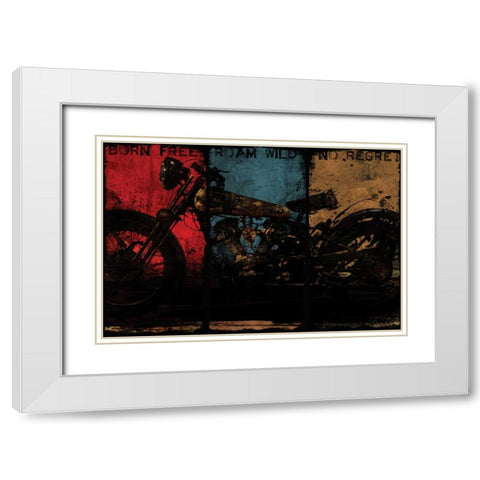BORN FREE MULTI White Modern Wood Framed Art Print with Double Matting by Yang, Eric