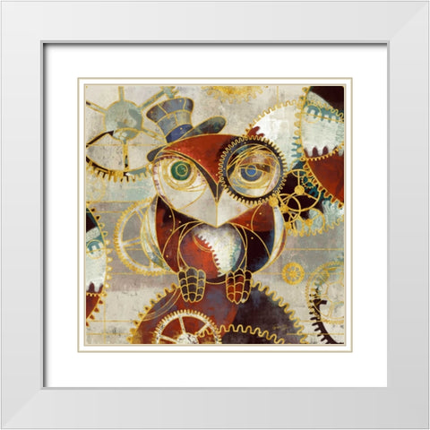ERICS AUTOMATA II White Modern Wood Framed Art Print with Double Matting by Yang, Eric
