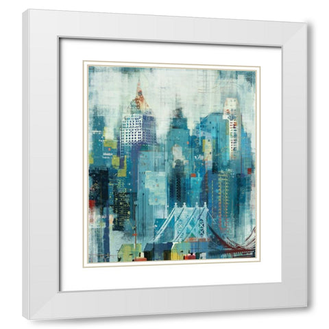 NEW YORK CITY White Modern Wood Framed Art Print with Double Matting by Yang, Eric
